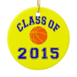 Class Of 2015 Basketball - Orange Navy 2 Christmas Ornament