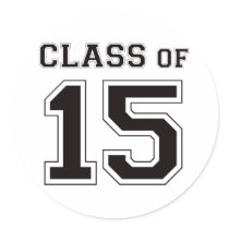 Class of 2015 - Black Round Stickers