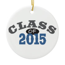 Class Of 2015 Blue Christmas Tree Ornaments