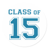 Class of 2015 - Blue Round Stickers