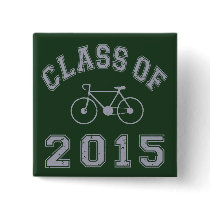 Class Of 2015 Cyclist - Grey 2 Button