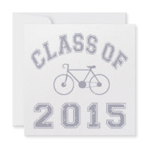Class Of 2015 Cyclist - Grey 2 Custom Invites