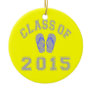 Class Of 2015 Flip Flop - Grey 2 Christmas Tree Ornaments