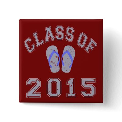 Class Of 2015 Flip Flop Grey - Blue 2 Buttons by 5fingerdiscount