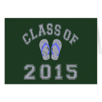 Class Of 2015 Flip Flop Grey - Blue 2 Card