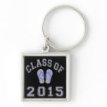 Class Of 2015 Flip Flop Grey - Blue 2 Keychain