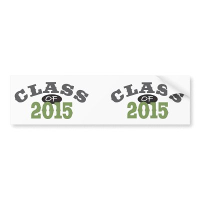 Class Of 2015 Green Bumper Stickers by cdandc