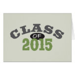Class Of 2015 Green Greeting Card