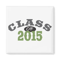 Class Of 2015 Green Fridge Magnet