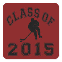 Class Of 2015 Hockey - Black 2 Square Sticker