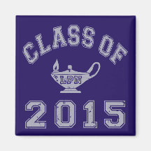 Class Of 2015 LPN - Grey 2 Fridge Magnets