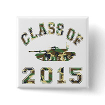 Class Of 2015 Military School - Camo 2 Buttons