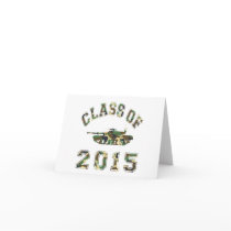 Class Of 2015 Military School - Camo 2 Cards