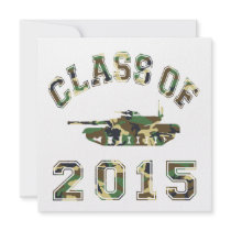 Class Of 2015 Military School - Camo 2 Custom Invitations