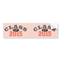 Class Of 2015 Peach Bumper Sticker