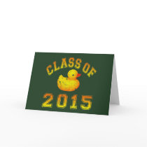 Class Of 2015 Rubber Duckie - Orange 2 Greeting Cards