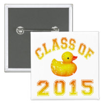 Class Of 2015 Rubber Duckie - Orange 2 Pin