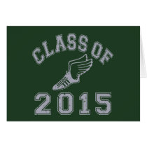 Class Of 2015 Track & Field - Grey 2 Greeting Cards