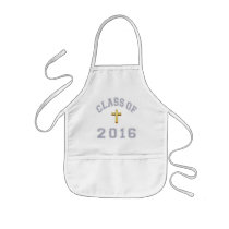 Class Of 2016 Christian Cross - Grey 2 Apron