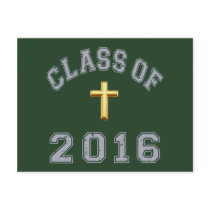 Class Of 2016 Christian Cross - Grey 2 Post Cards