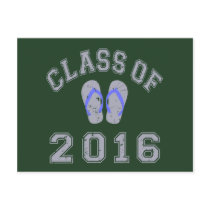 Class Of 2016 Flip Flop - Grey/Blue 2 Postcards