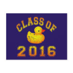 Class Of 2016 Rubber Duckie - Yellow/Red 2 Postcard