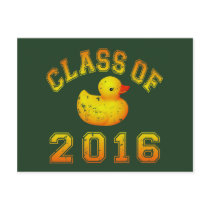Class Of 2016 Rubber Duckie - Yellow/Red 2 Postcards