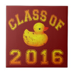 Class Of 2016 Rubber Duckie - Yellow/Red 2 Ceramic Tile