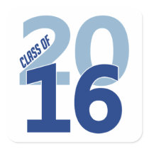 Class of 2016 stickers, customizable