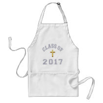 Class Of 2017 Christian Cross Grey 2 Apron