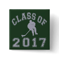 Class Of 2017 Hockey - Grey 2 Button