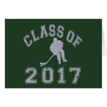 Class Of 2017 Hockey - Grey 2 Greeting Cards