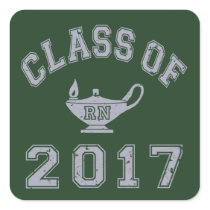 Class Of 2017 RN (Registered Nurse) - Grey 2 Square Sticker