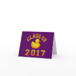 Class Of 2017 Rubber Duckie - Yellow/Red 2 Card