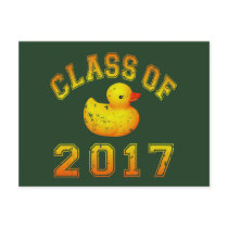Class Of 2017 Rubber Duckie - Yellow/Red 2 Post Cards