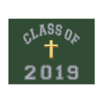 Class Of 2019 Christian Cross - Grey 2 Post Cards