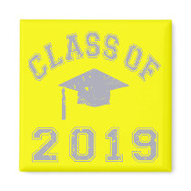 Class Of 2019 Graduation - Grey Fridge Magnet