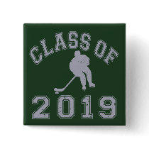 Class Of 2019 Hockey - Grey 2 Buttons
