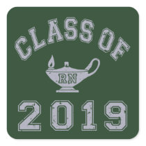 Class Of 2019 RN (Registered Nurse) - Grey 2 Square Stickers