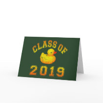 Class Of 2019 Rubber Duckie - Yellow/Red 2 Cards