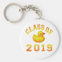 Class Of 2019 Rubber Duckie - Yellow/Red 2 Keychain
