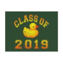 Class Of 2019 Rubber Duckie - Yellow/Red 2 Post Card