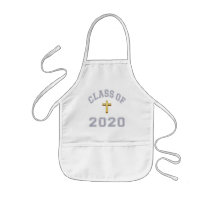 Class Of 2020 Christian Cross - Grey 2 Aprons