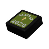 Class Of 2020 Christian Cross - Grey 2 Trinket Boxes