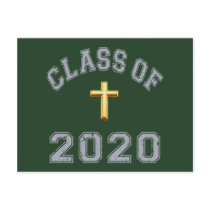 Class Of 2020 Christian Cross - Grey 2 Post Cards