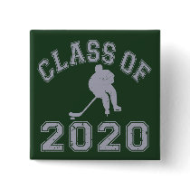 Class Of 2020 Hockey - Grey Pinback Buttons