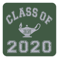 Class Of 2020 RN (Registered Nurse) - Grey 2 Square Sticker