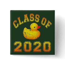 Class Of 2020 Rubber Duckie - Yellow Pinback Buttons