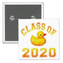 Class Of 2020 Rubber Duckie - Yellow Buttons