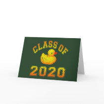 Class Of 2020 Rubber Duckie - Yellow Greeting Cards